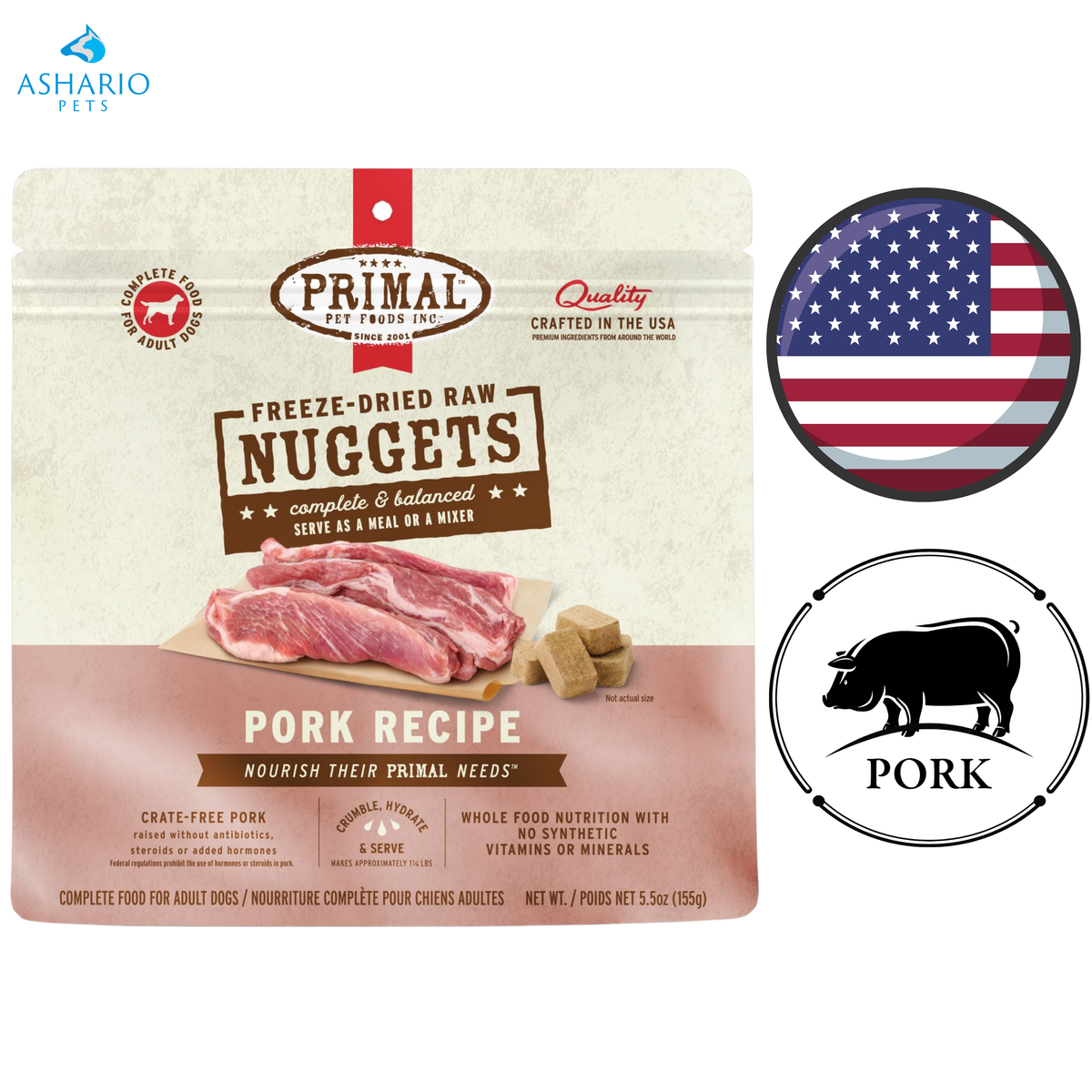 Primal - Pork Nuggets Freeze Dried Dog Food