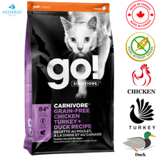 Go! Solutions - Carnivore Grain Free Chicken, Turkey + Duck Dry Cat Food