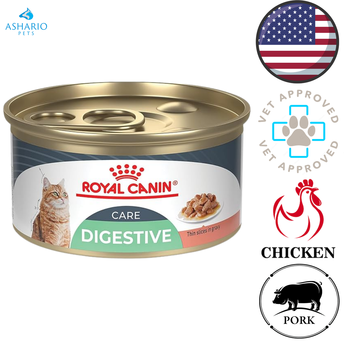 Royal Canin - Digestive Care Thin Slices In Gravy Canned Cat Food