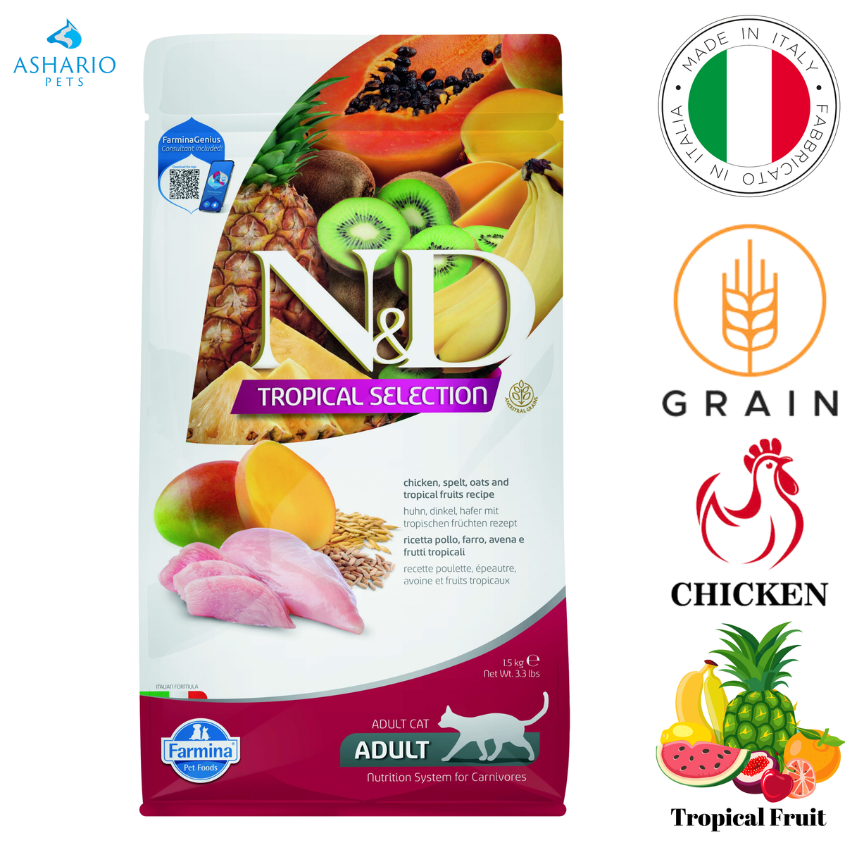 Farmina - Tropical Selection Chicken & Tropical Fruits Dry Cat Food