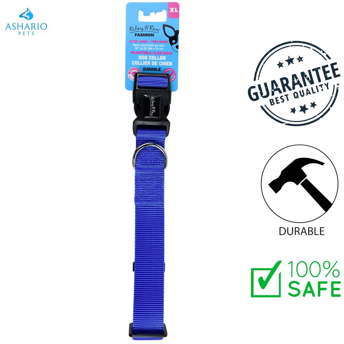 Riley & Rex - Solid Nylon Dog Collar