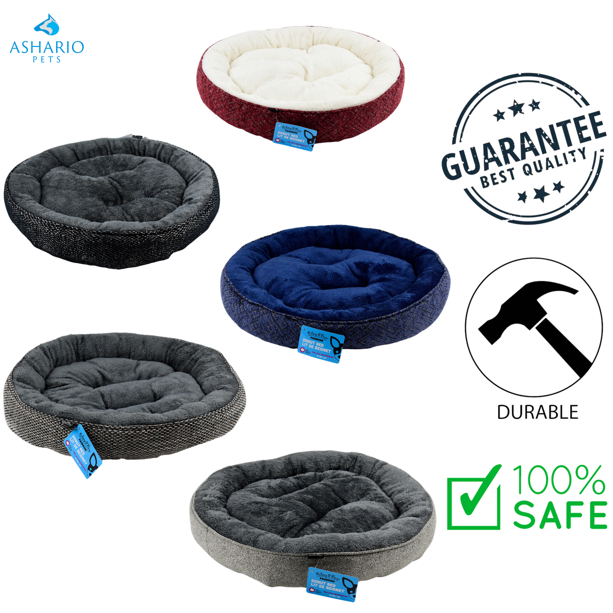 Riley & Rex - Non-Slip Donut Bed