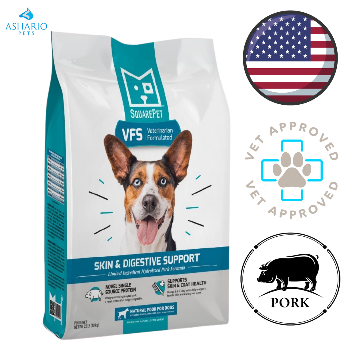 SquarePet - Skin & Digestive Support Dry Dog Food