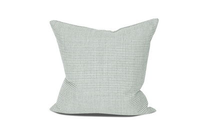 Housse de coussin Pied-de-poule Étain