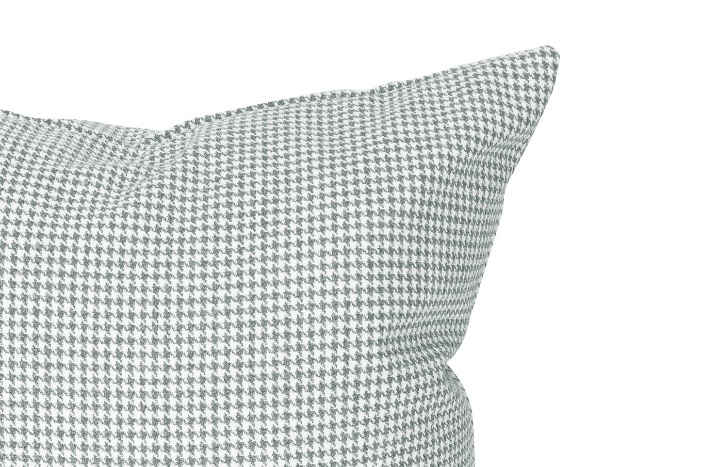 Housse de coussin Pied-de-poule Étain