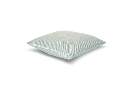Housse de coussin Pied-de-poule Étain