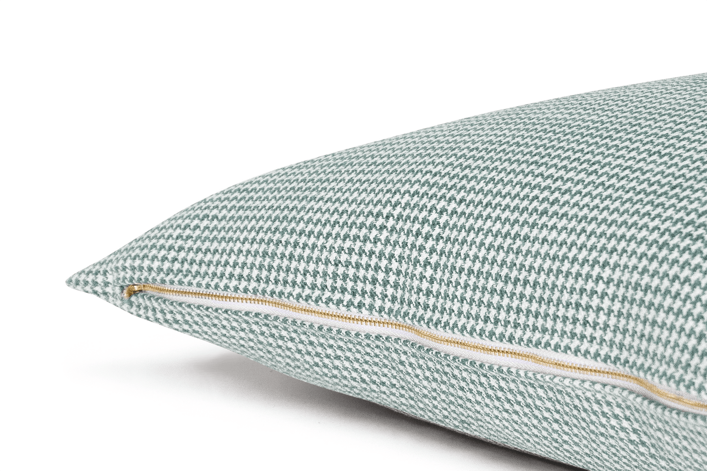 Housse de coussin Pied-de-poule Étain