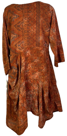 PRC7158 Robe Tunique Longue Sculpturale en Pure Soie Avatar