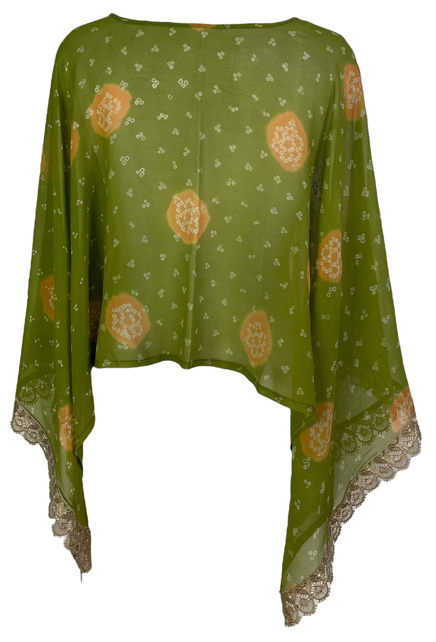 PCH7197A Poncho-capelet très transparent en pure soie Avatar