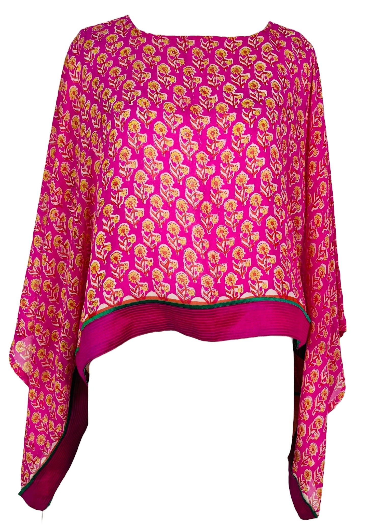 PRG7365 Top à manches kimono en pure soie Sheer Avatar