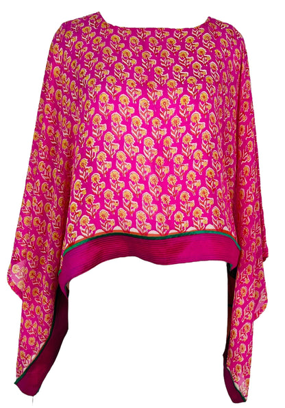 PRG7365 Top à manches kimono en pure soie Sheer Avatar