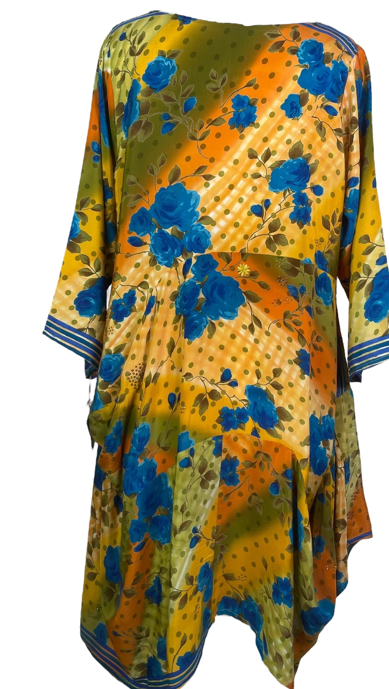 Robe longue sculpturale PRC7161 Avatar en pure soie