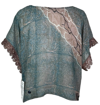 PRG5507 Haut ample en pure soie Sheer Avatar