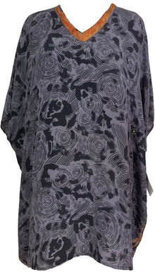 Tunique Courte Kaftan PRC7309 en Pure Soie avec Fentes
