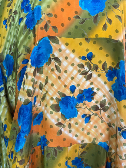 Robe longue sculpturale PRC7161 Avatar en pure soie