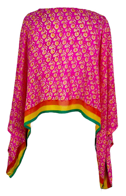 PRG7365 Top à manches kimono en pure soie Sheer Avatar