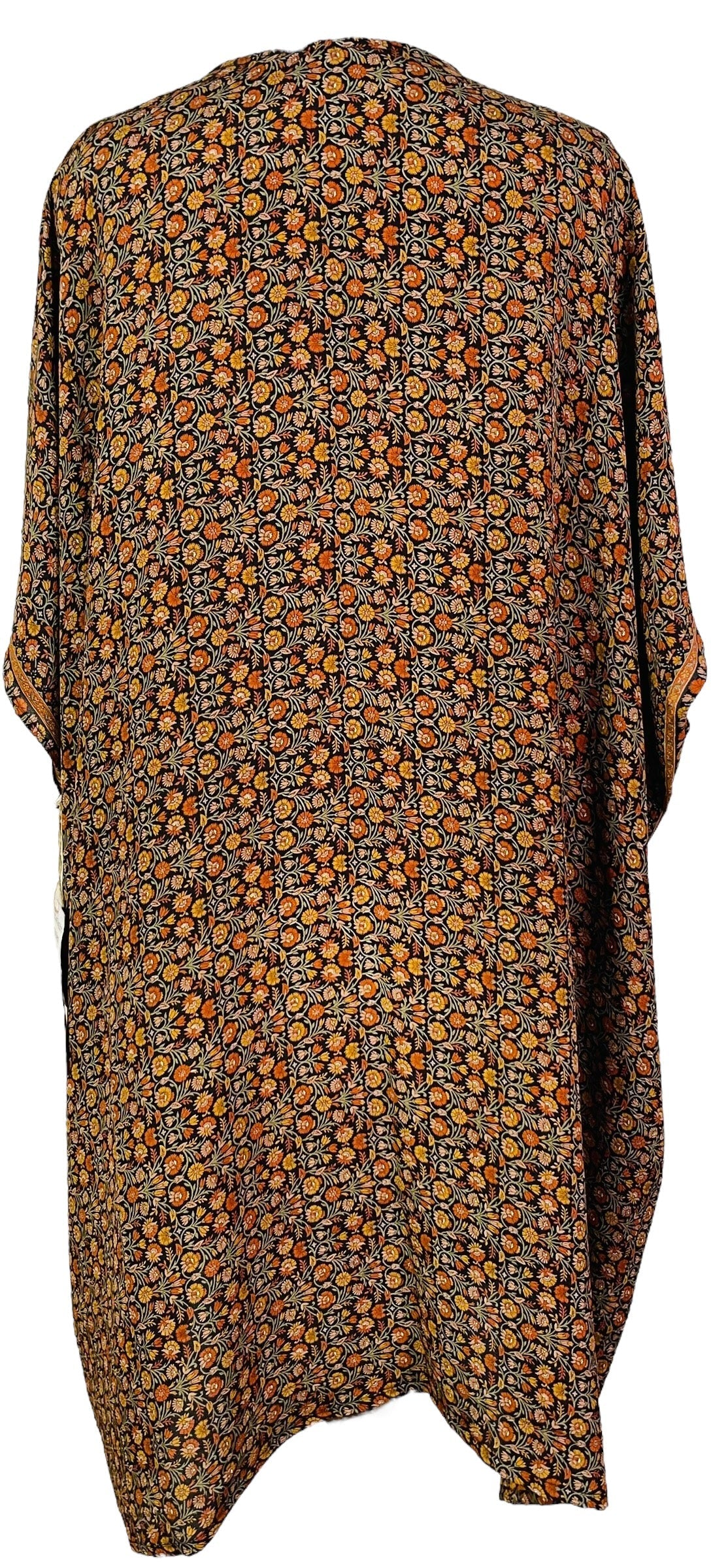 PRC7305 Kaftan mi-long en pure soie Nirvana
