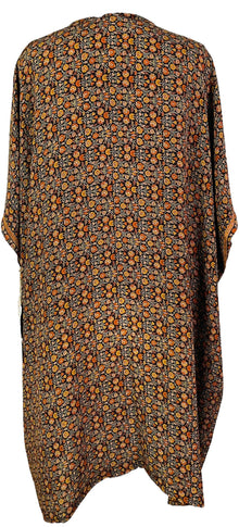 PRC7305 Kaftan mi-long en pure soie Nirvana
