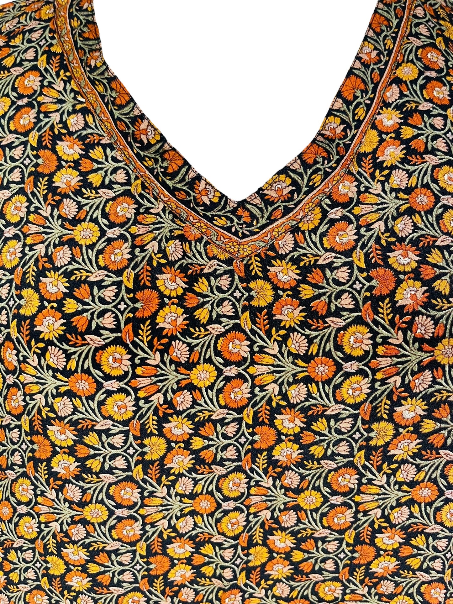 PRC7305 Kaftan mi-long en pure soie Nirvana