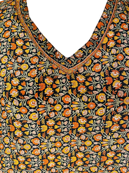 PRC7305 Kaftan mi-long en pure soie Nirvana