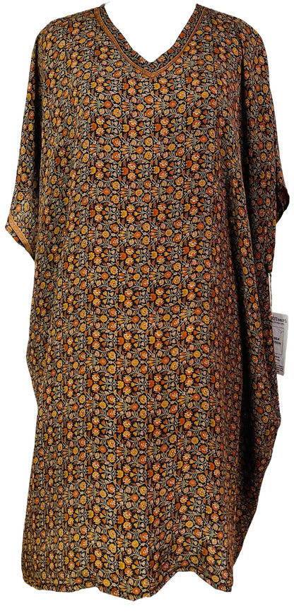 PRC7305 Kaftan mi-long en pure soie Nirvana