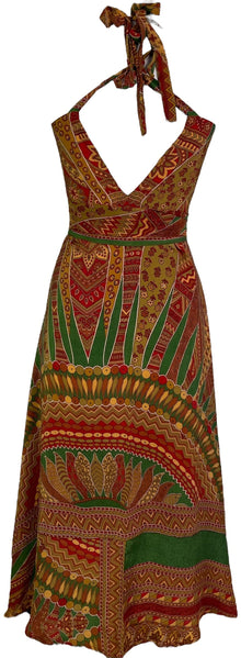 PRC7232 Avatar Pure Silk Maxi Dress with Belt