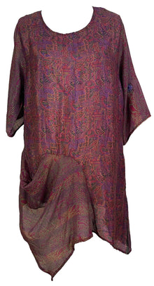 PRC6827 Robe Tunique en Soie Pure avec Poches Avatar