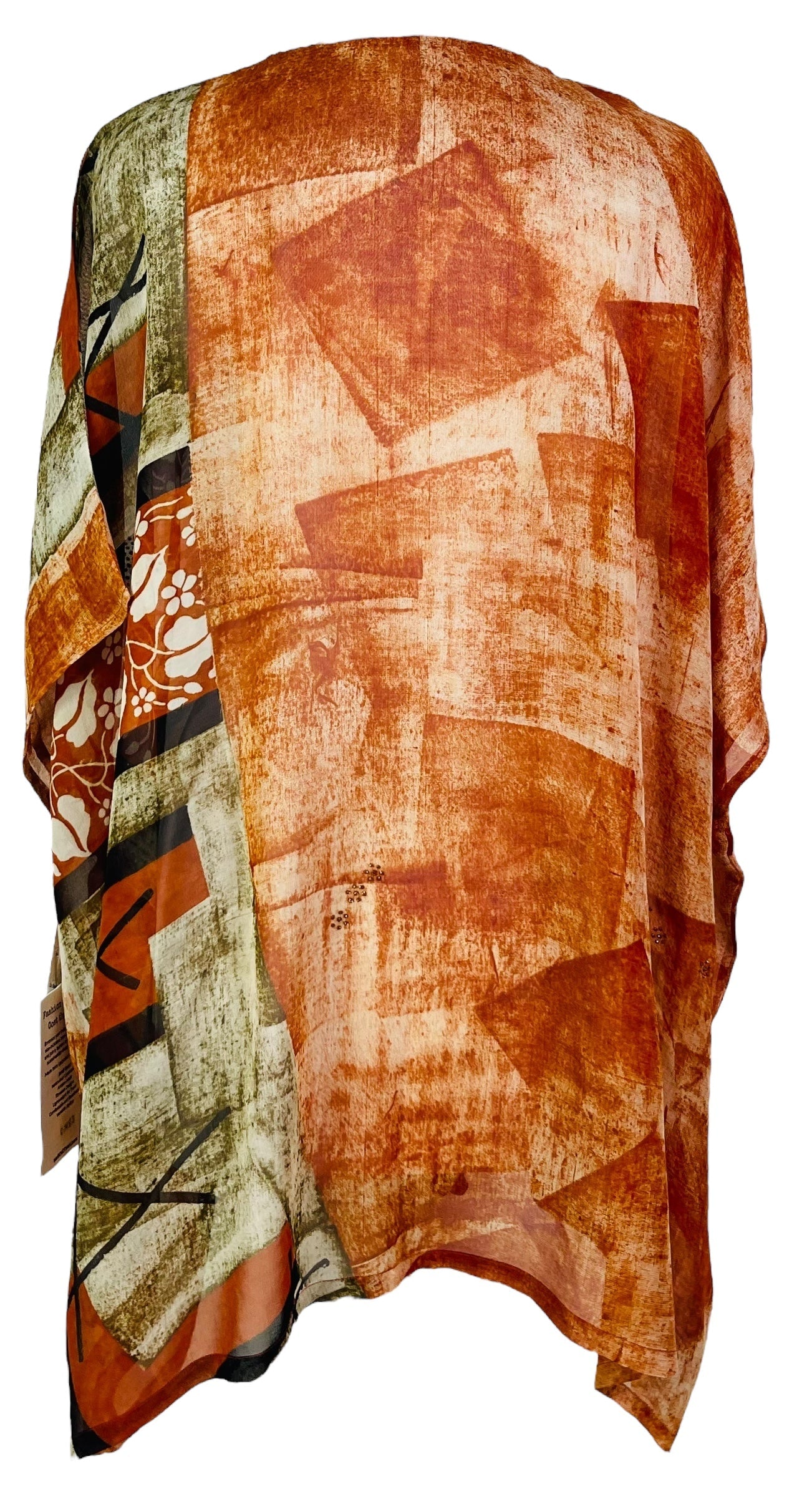 PRG7483 Tunique courte caftan sans fentes en pure soie Sheer Avatar