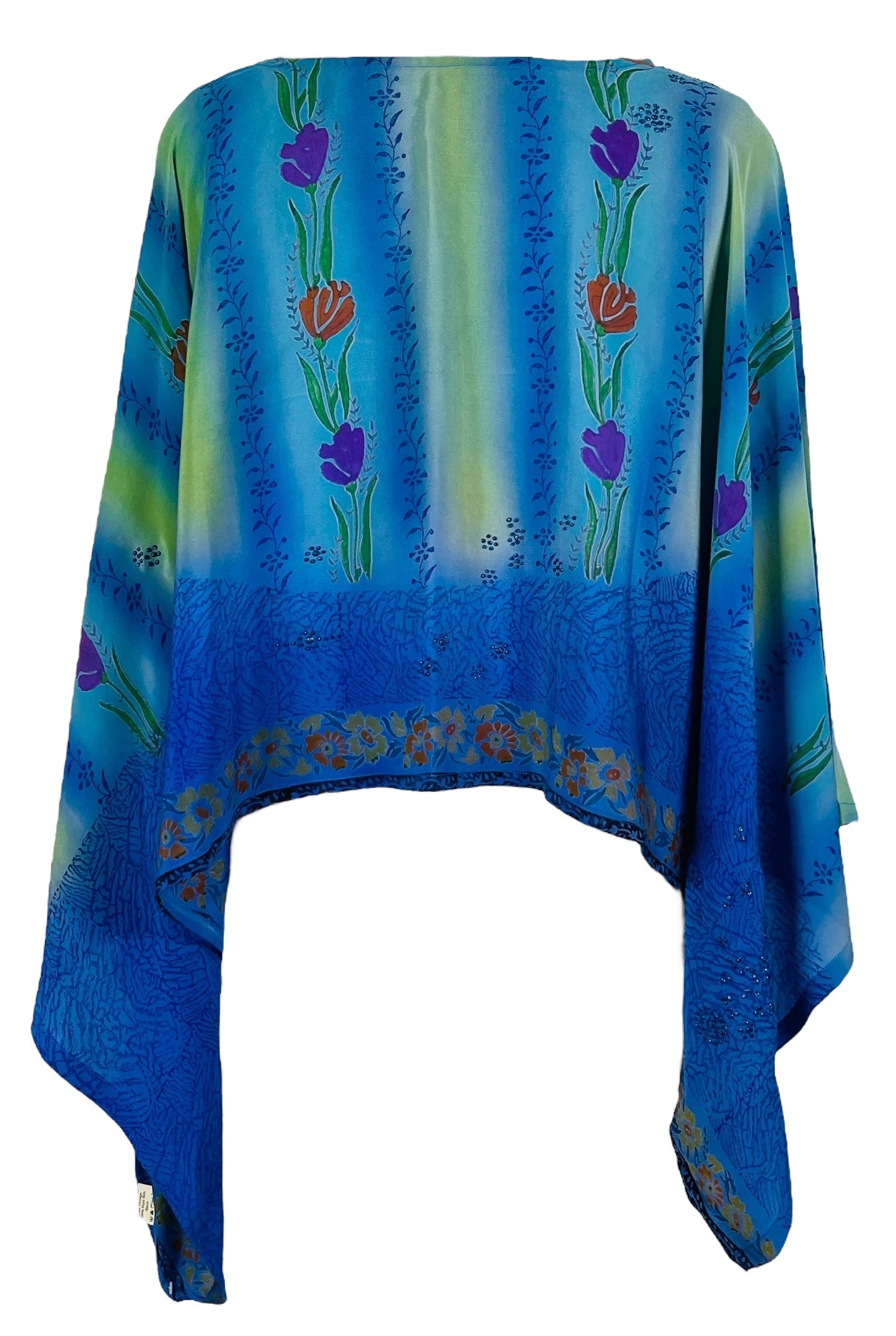 LADY LUCK PRC7300 Avatar Pure Silk Kimono-Sleeved Top
