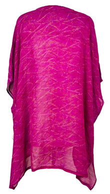 PRG7475 Tunique courte en pure soie avec fentes Avatar Sheer Kaftan