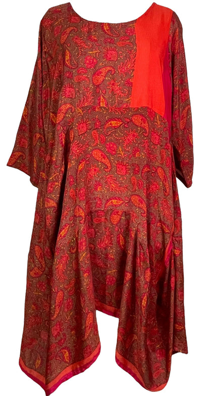 Robe-Tunique Longue Sculpturale en Soie Pure Avatar LADY LUCK PRC7809