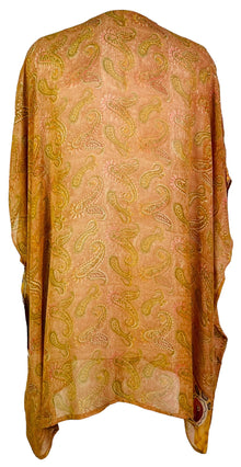 PRG7488 Tunique courte caftan en pure soie Sheer Avatar sans fentes