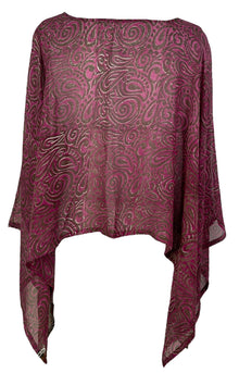 PRG7089 Poncho capelette en pure soie Sheer Avatar