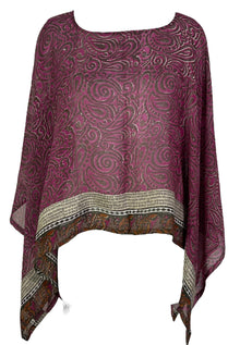 PRG7089 Poncho capelette en pure soie Sheer Avatar