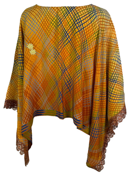 PRC6995 Poncho capelette pur soie Avatar