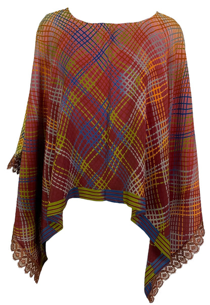 PRC6995 Poncho capelette pur soie Avatar