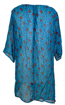 PRG6805 Robe tunique en pure soie Sheer Avatar avec poche intégrée