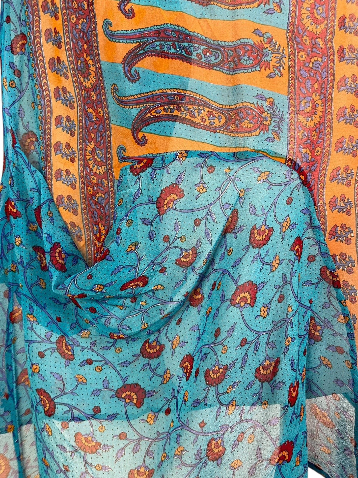 PRG6805 Robe tunique en pure soie Sheer Avatar avec poche intégrée