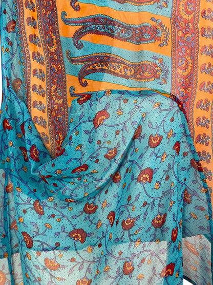 PRG6805 Robe tunique en pure soie Sheer Avatar avec poche intégrée