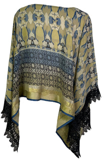 PRG7065 Poncho capelet en pure soie Sheer Avatar