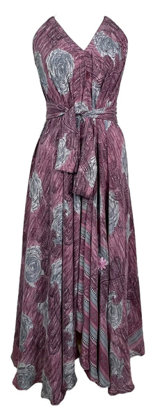 Robe longue en pure soie PRC7760 Avatar avec ceinture