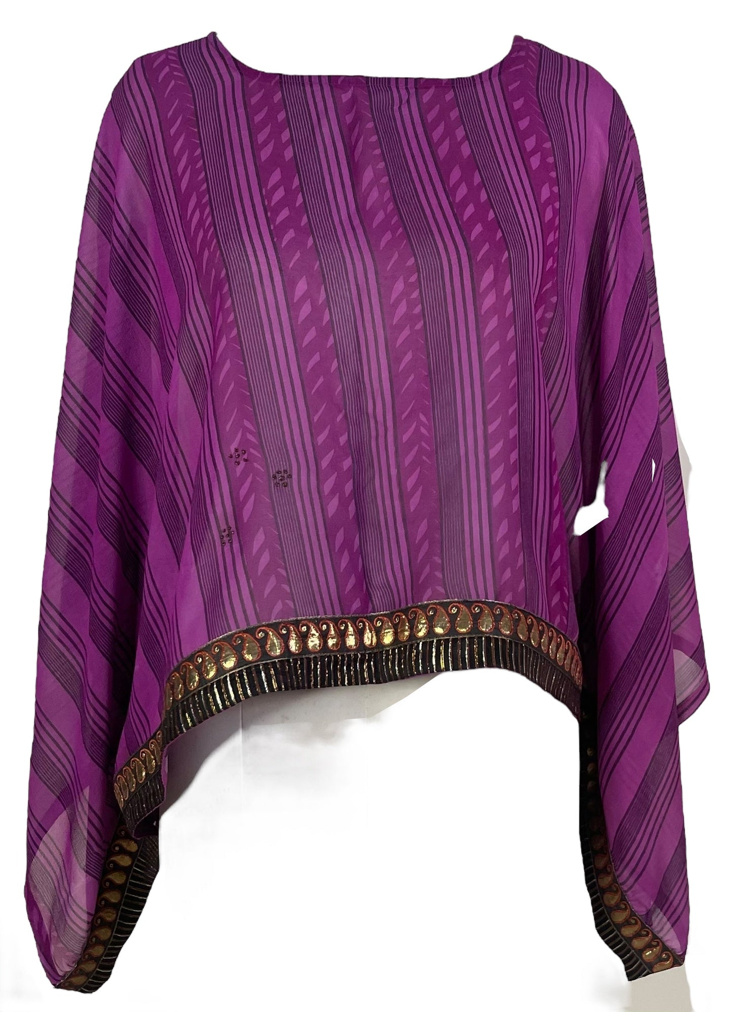 PRG7206 Top en pure soie à manches kimono Sheer Avatar