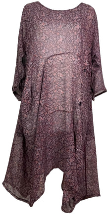 PRG7834 Robe Tunique Longue Sculpturale Transparente en Soie Pure Avatar