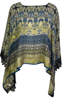 PRG7065 Poncho capelet en pure soie Sheer Avatar
