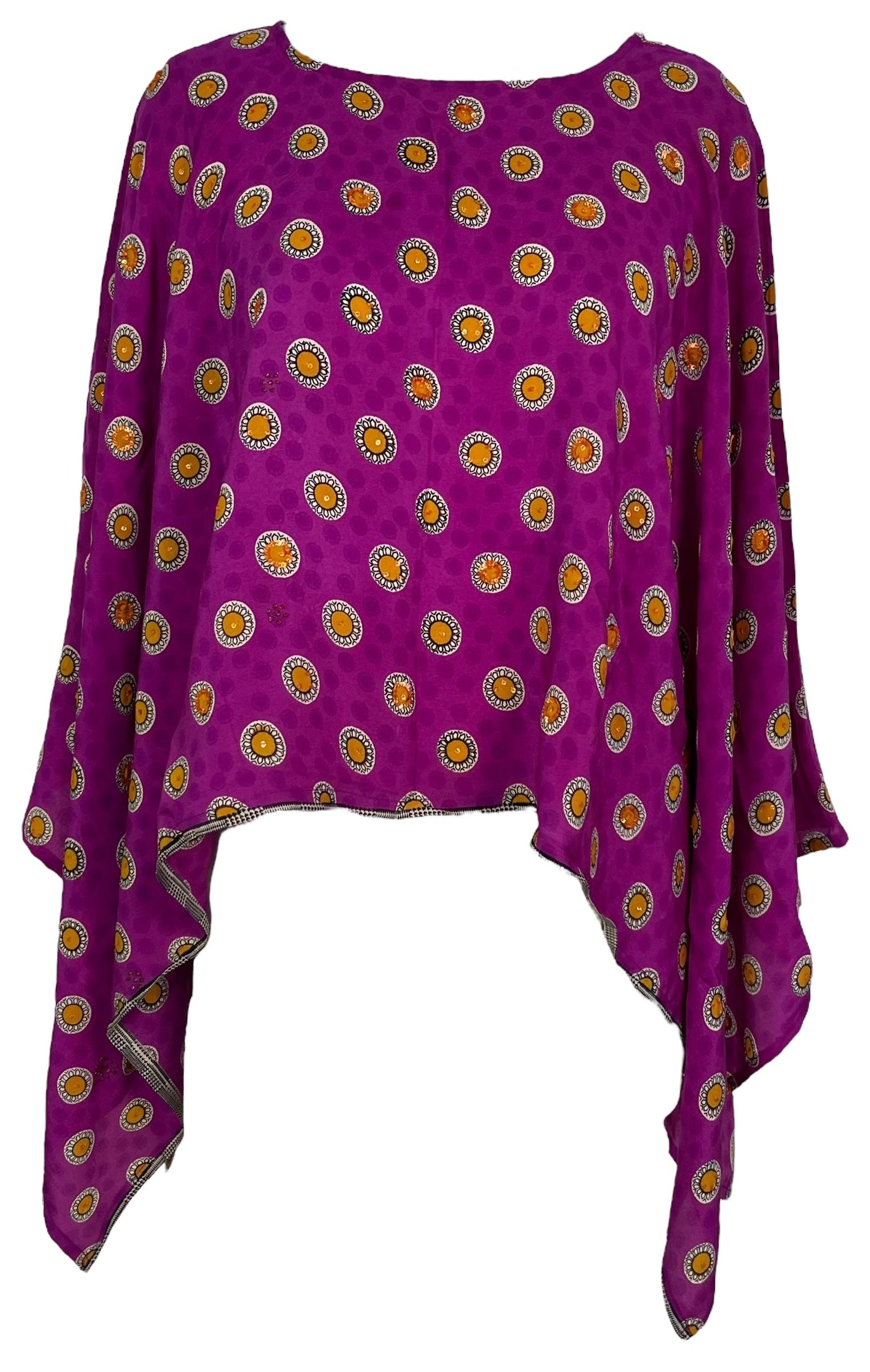 PRC6976 Avatar Capelet Poncho en pure soie