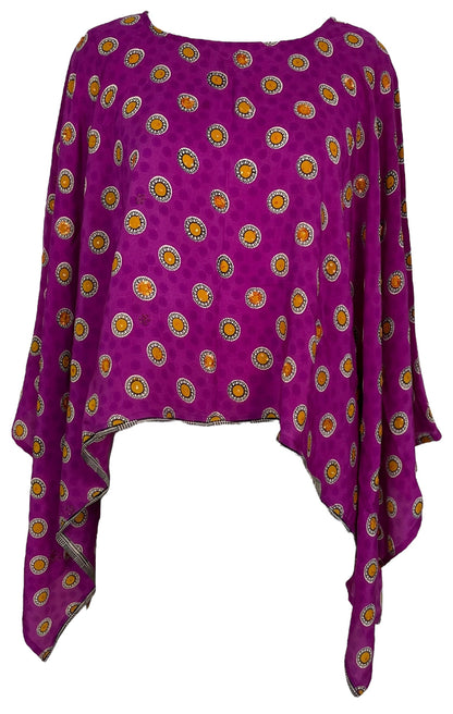 PRC6976 Avatar Capelet Poncho en pure soie