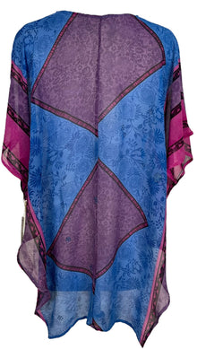 PRG7099 Haut Cascade en Soie Pure Avatar Translucide