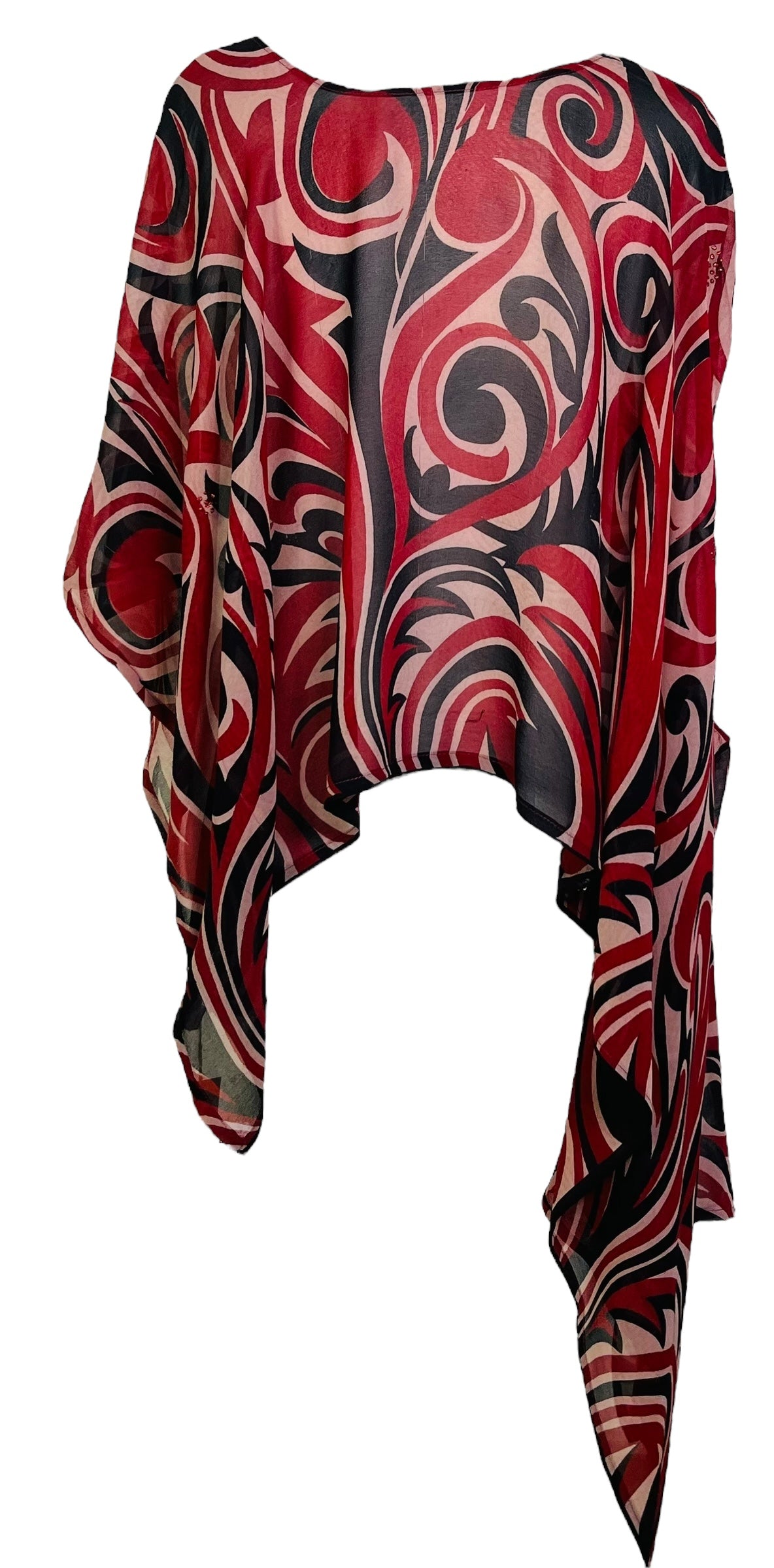 VENDU PRG6757 Gilet polyvalent en pure soie transparente Wabi Sabi