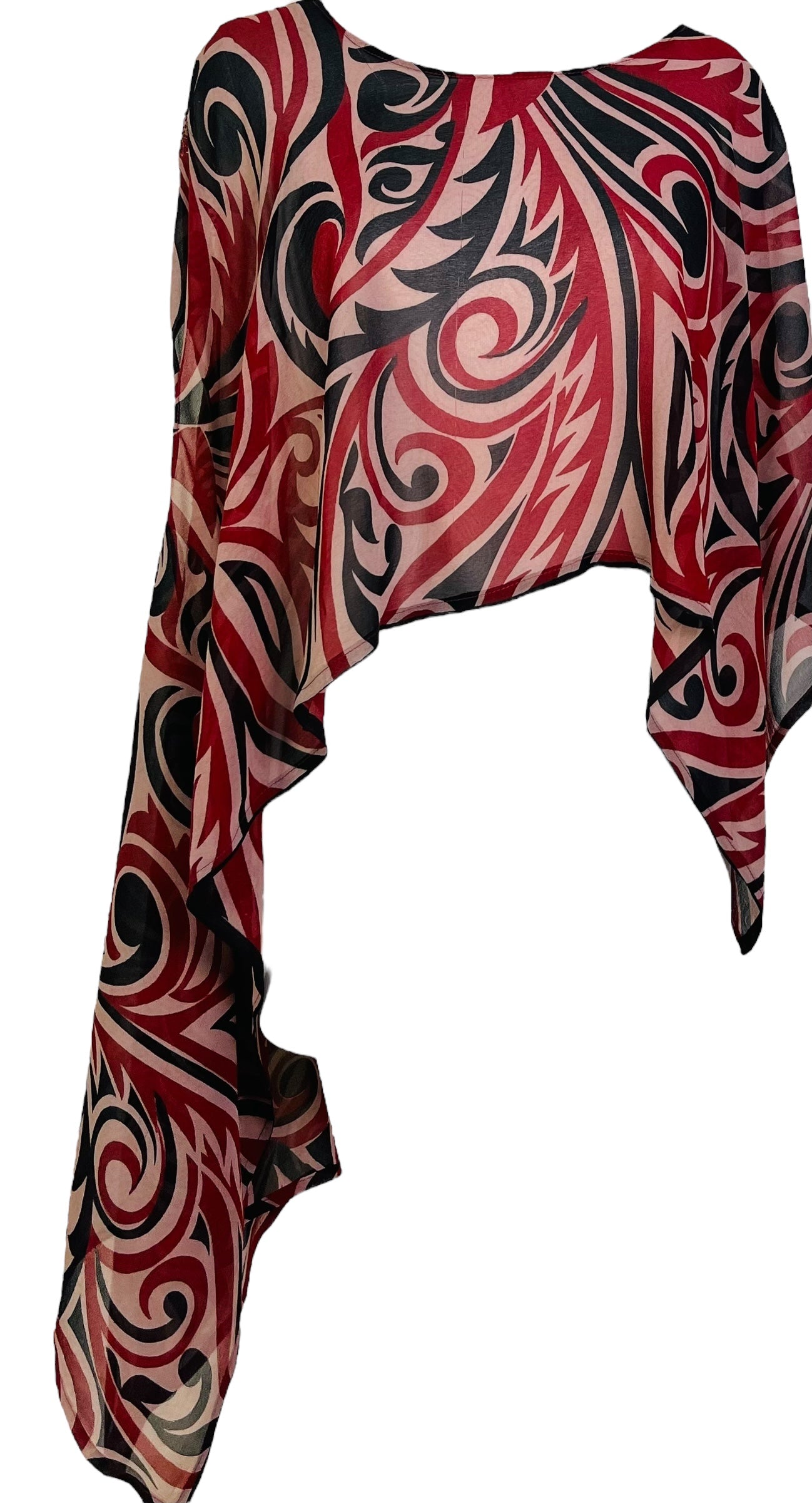 VENDU PRG6757 Gilet polyvalent en pure soie transparente Wabi Sabi