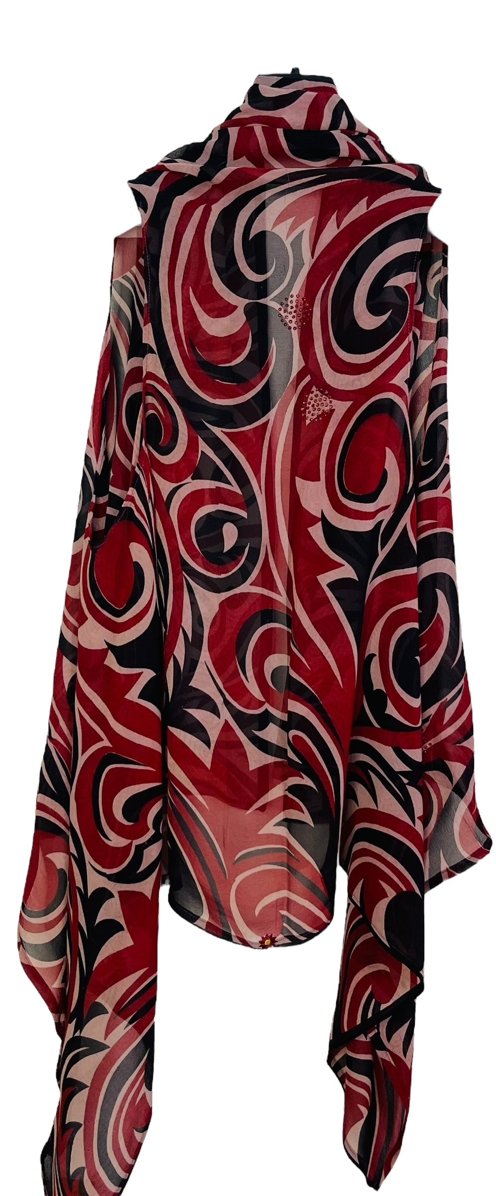 VENDU PRG6757 Gilet polyvalent en pure soie transparente Wabi Sabi